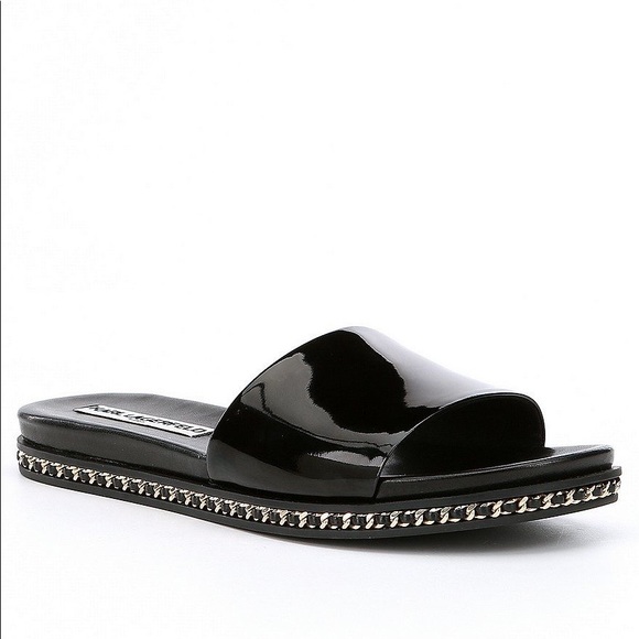 Karl Lagerfeld Shoes - Karl Lagerfeld Paris Billi Patent Leather Slides